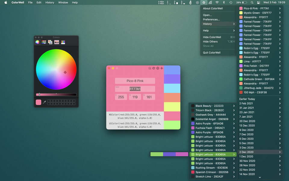 ColorWell For Mac v7.8 调色板生成器