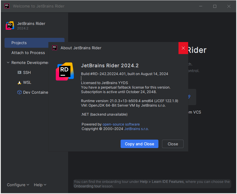 JetBrains Rider 2025.1 跨平台 .NET 开发工具软件 Win/macOS