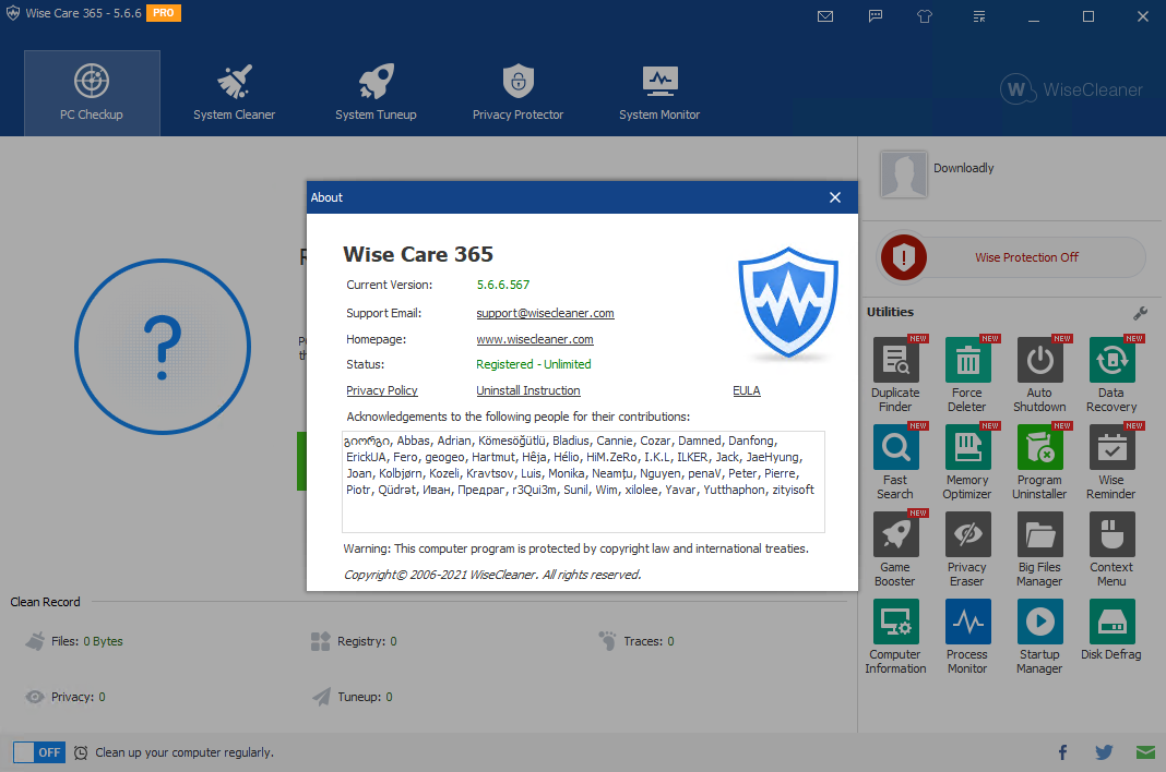 Wise Care 365 Pro 7.2.8.707 365智能优化电脑防护清理软件