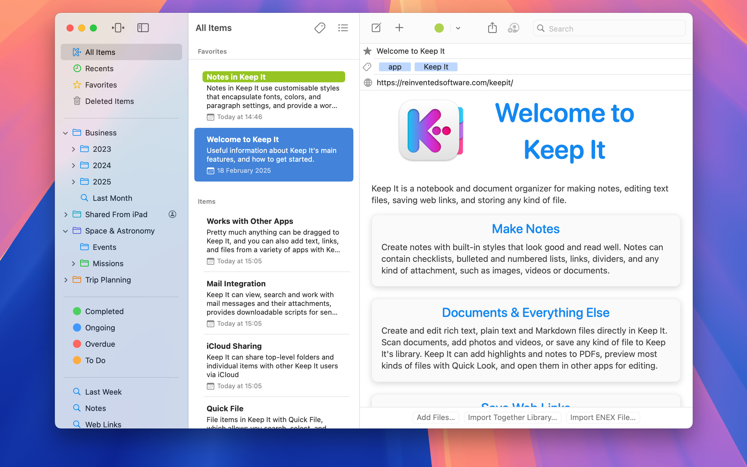 Keep It for Mac v2.6.7 专业笔记与信息管理工具