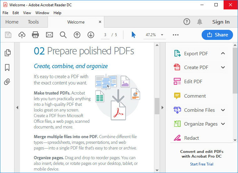 Adobe Acrobat Reader DC 2025.001.20623 免费PDF阅读器