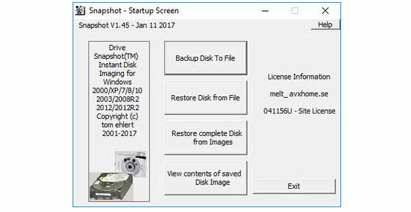 Drive SnapShot 备份与恢复工具