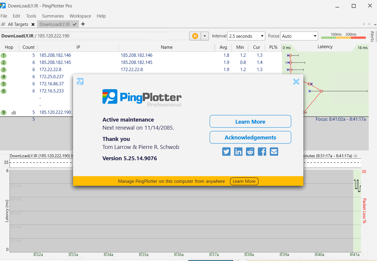 PingPlotter Professional 网络管理网络诊断工具