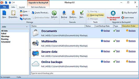 FBackup 9.9.987 免费文件备份与恢复工具 免费版