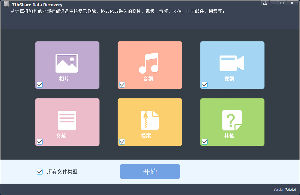 7thShare Data Recovery电脑硬盘专业数据恢复软件