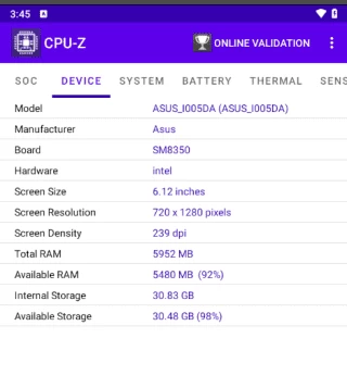 CPU-Z 手机硬件检测工具