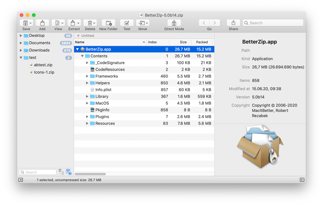 BetterZip v5.4.0 强大的解压缩工具 苹果电脑压缩工具