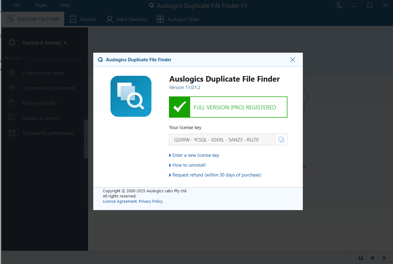 Auslogics Duplicate File Finder 11.1.0 重复文件查找工具