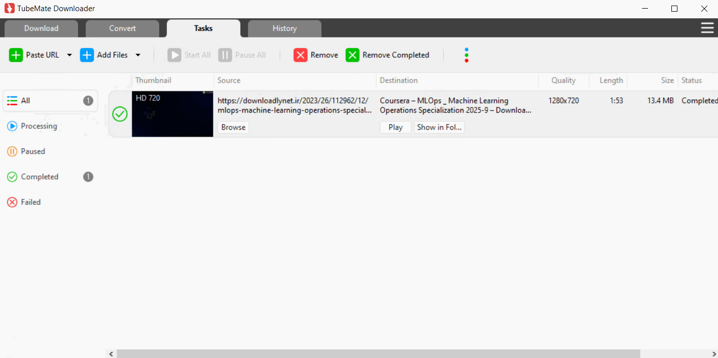 TubeMate Downloader 5.22.5 免费高清视频下载工具
